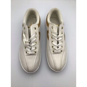 DRAPER JAMES TRETORN WOMENS LEATHER TENNIS SHOE SIZE 8 Gold